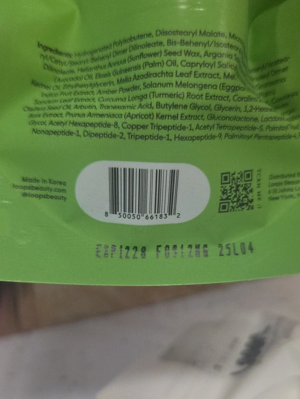 LOOPS Exfoliatijg And Ultra Hydrating Lip Mask Duo - Green & White